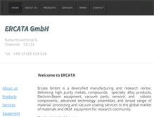 Tablet Screenshot of ercata.com